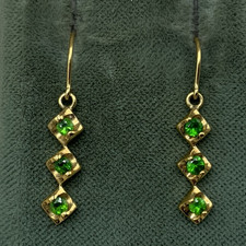 Chromdiopsid Ohrringe 333er