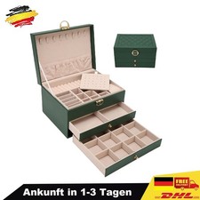 3 Ebenen Schmuckkasten Schmuckkoffer Schmuckkästchen Schmuckschatulle Geschenk