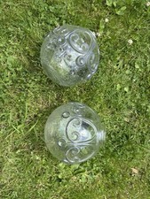2x Glaskugel Ersatzglas Deckenlampe True Vintage Pressglas DDR Lampenschirm 70er
