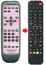 Ersatz Fernbedienung für Technics SC-HD55 | SE-HD55 | STH-D55