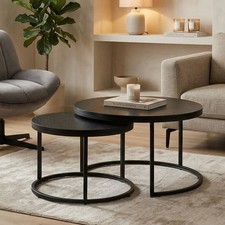 Couchtischset 2er Set rund