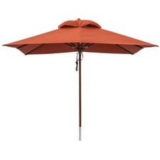 anndora Sonnenschirm Gartenschirm Terrasse Terracotta 3 x 3 m eckig B-Ware