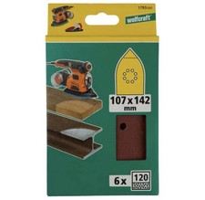 Wolfcraft Haftschleifstreifen K120 Black & Decker-Multischleifer 6 Stück