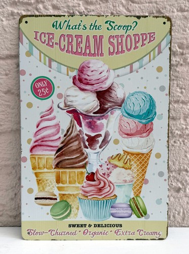 Blechschild ice cream 20 - blechschild, 30
