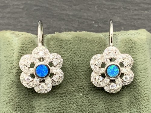 Opal ohrringe blau - opal,