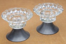 2 solide Kerzenständer Zinn