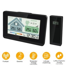 Funk-Wetterstation mit Lüftungsempfehlung 1x Sensor LCD Farb Display