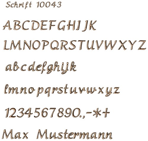 Grabschrift bronze aluminium - bronze,