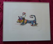 Otmar Alt Farbradierung Katze