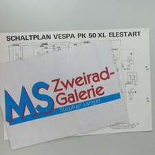 Piaggio Vespa PK 50 XL Elestart wiring diagram Schaltplan Art.33 B0513