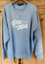 Cooles Sweatshirt POLO RALPH LAUREN Hellblau Côte d’Azur Druck Gr. XXL Neu!