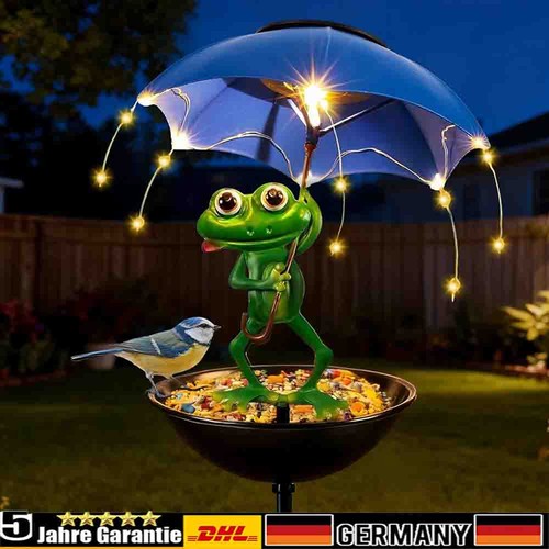 Solar frosch gartenfiguren mit - frosch,