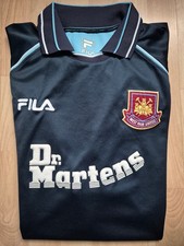 Original  FILA Hammers /WEST HAM /Dr. Martens Third Shirt 1999/2000 *L*