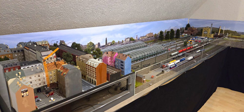 Spur modellbahn module stadt - module,