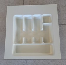 Besteckeinsatz 45/50er altweiß, 481 mm tief, stabil, zuschneidb. -LAGERAUFLÖSUNG