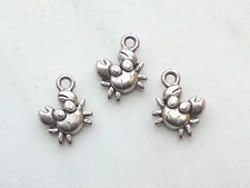 10 Metall Anhänger Krabbe 15x11mm Charms Maritim Meer Krebs Schmuck Deko Basteln