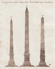 Obelisk Rom Circus Nero Augustus Kaiser emperor Ägypten Kupferstich Bertuch 1802