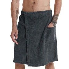 Saunatuch Herren Handtuch Saunakilt Sarong Kilt Wellness Sauna Klettverschluss