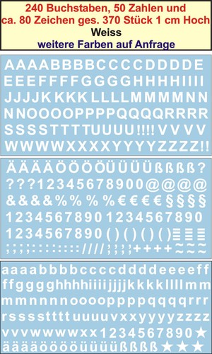 Buchstaben zahlen zeichen 4 - zeichen,