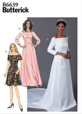 Schnittmuster Butterick 6639 elegantes Kleid, Brautkleid Gr. 32-48