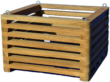 Orchideen Teakholzkorb 4-eckig