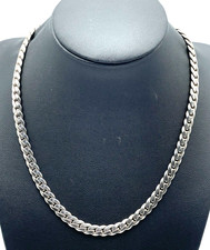 Massive 835 Silberkette Halskette Silber Panzer Kette L 42 cm B 6 mm unisex