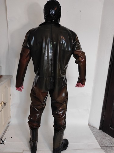 Latex gummi catsuit overall - gummi,