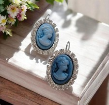 1 paar Ohrringe Oval kamee