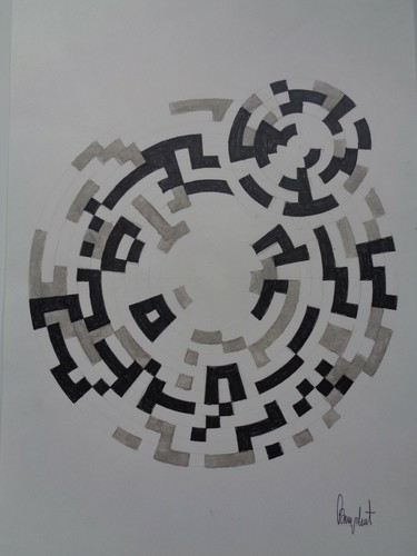 Art grafik zeichnung - op-art,