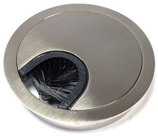 2 x B-WARE KABELDURCHFÜHRUNG KABELAUSLASS KABELDURCHLASS EDELSTAHL FINISH 60mm