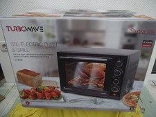 Turobotronic Mini-Backofen 35 Liter 1.600 W Doppelglastür 2 Backbleche Grill NEU