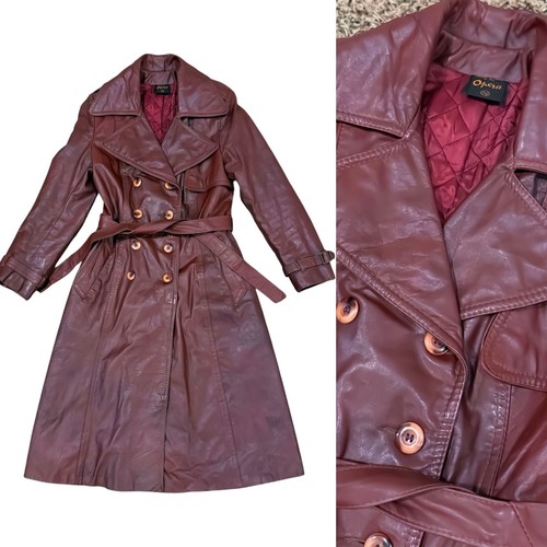 Vintage burgundy leather - vintage, 70's