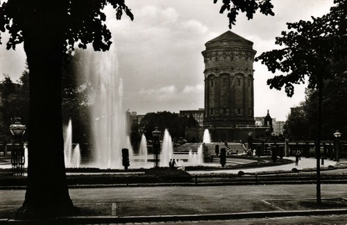 Mannheim wasserturm 1959 - mannheim,, wasserturm,