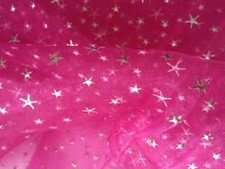 Organza stoff pink sterne - organza,