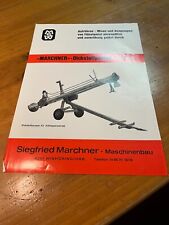 Prospekt Marchner Dickstoffpumpe Traktor Schlepper N