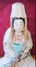 Antike Kannon Figur Japan Buddhismus Anfang 20. Jahrhundert Porzellan