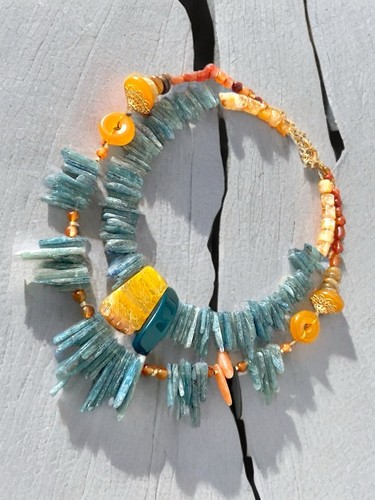 Collier designer kette kyanit - kette,