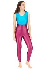 Damen Wetlook Leggings High