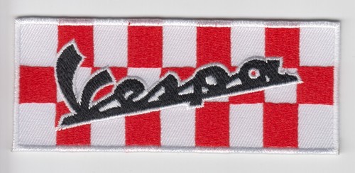 Vespa red white - red/white, patch