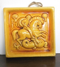 ALTE GIPSFLIESE RITTER, DER