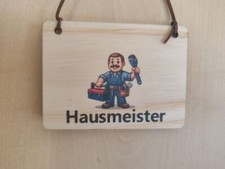 Türschild Hausmeister bester Hausmeister Geschenk Hausmeisterwohnung Hauswart