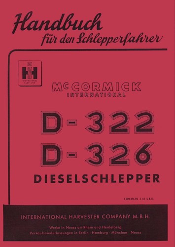 Betriebsanleitung 322 326 - betriebsanleitung, d-326