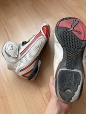 Puma Motorrad Boots mit Stahlkappe zum Schleifen weiß/rot Gr. 39