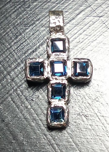 925 silber kreuzanhänger mit - 925,
