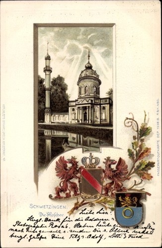 Präge wappen litho - präge,