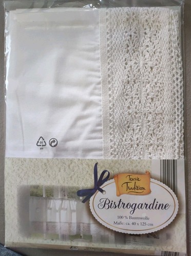 Bistrogardine mit häkelspitze - bistrogardine,