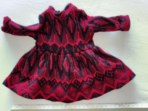 Puppenkleid rot violett