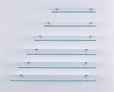 Glasregal Klarglas Regal 30–100 cm Wandregal Bad Küche Schweberegal Duschablage