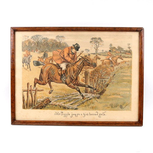 Jagdszene chromolithographie - jagdszene,