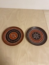 2x Kahla Wandteller DDR Porzellan Teller Vintage